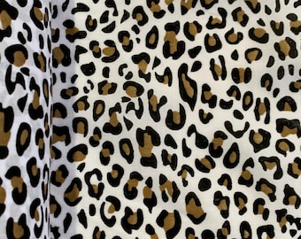 Animal Prints Fabric Polycotton - Dress Clothing Shirts Crafts Leopard Cotton Material Sewing - Jungle Animals Costume Upholstery