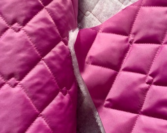 Cerise Quilted Fabric Waterproof Pet Bedding Coats Bags Dress Upholstery Outdoor 150cm