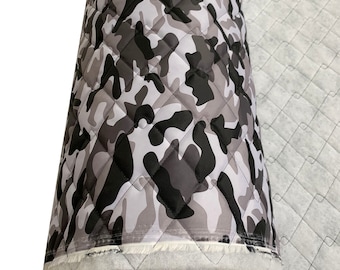 Quilted Fabric Camo Prints 4oz - Waterproof Outdoor Material Dress - Clothing Jackets Coats Pet Bedding Cloth – Pre Quilted Water Resistant