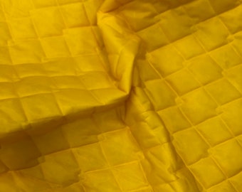 Tissu matelassé 4 oz moutarde, matériel extérieur imperméable pour habillement, capitonnage