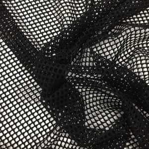 Black Medium Hole Fishnet FOOTLESS TIGHTS One Size Fish Net Mesh
