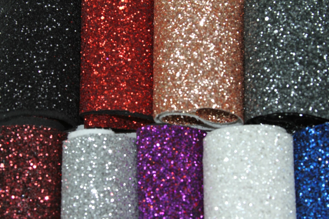 Chunky Glitter Fabric Large Flakes Sparkle Wall Coverings Craft Premium