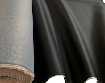 Automotive Vinyl Leatherette Fabric Black - Faux Leather CARS Boats Leatherette Upholstery - Marine Smooth Finish Heavy Duty Waterproof