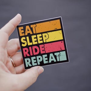 Eat, Sleep, Ride, Repeat - Motocross | Dirtbike | moto mom | motomom |  decal | stickers | waterbottle | racing