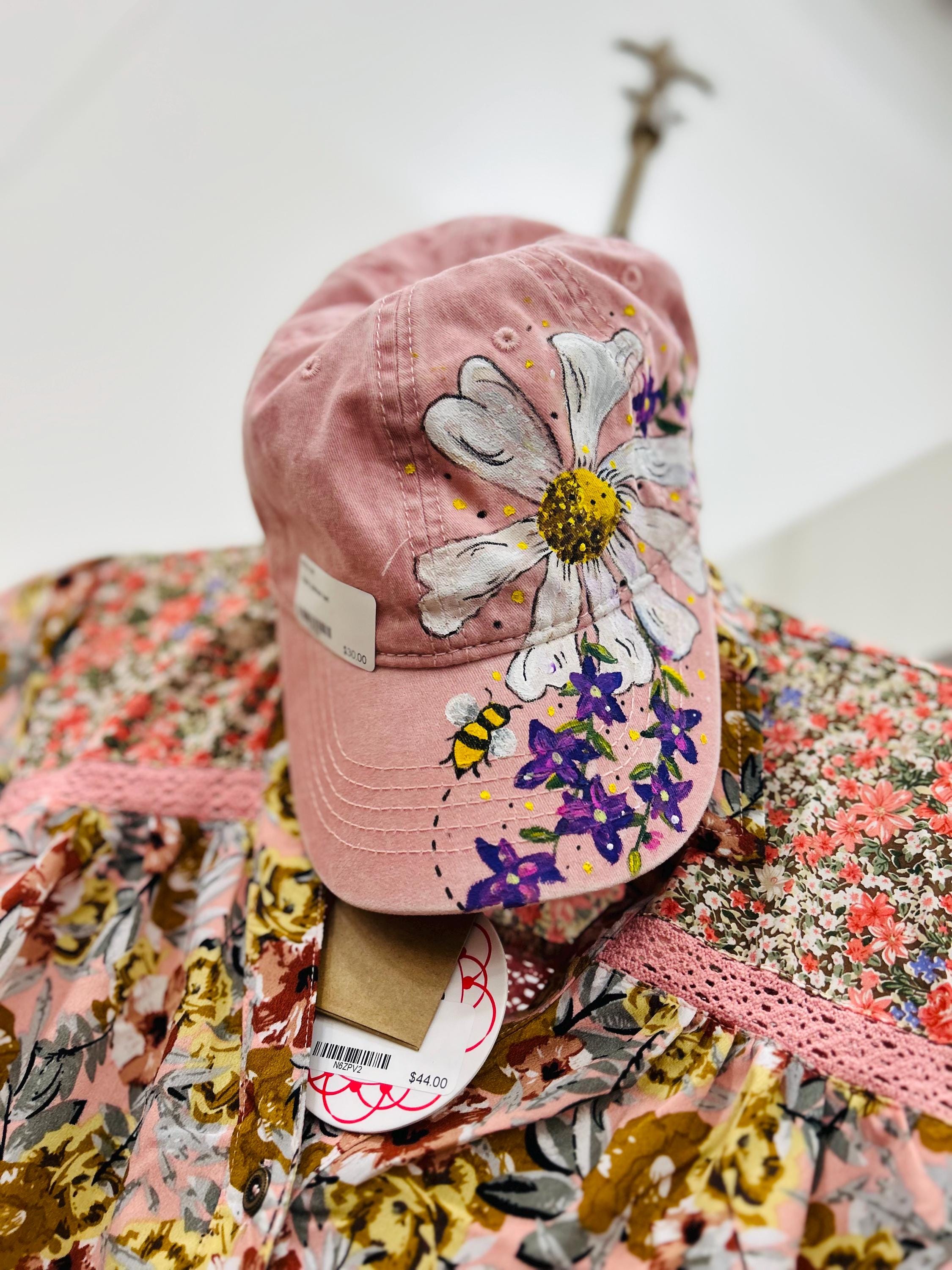 Hand Painted Ball Caps Hats Women display picture 1