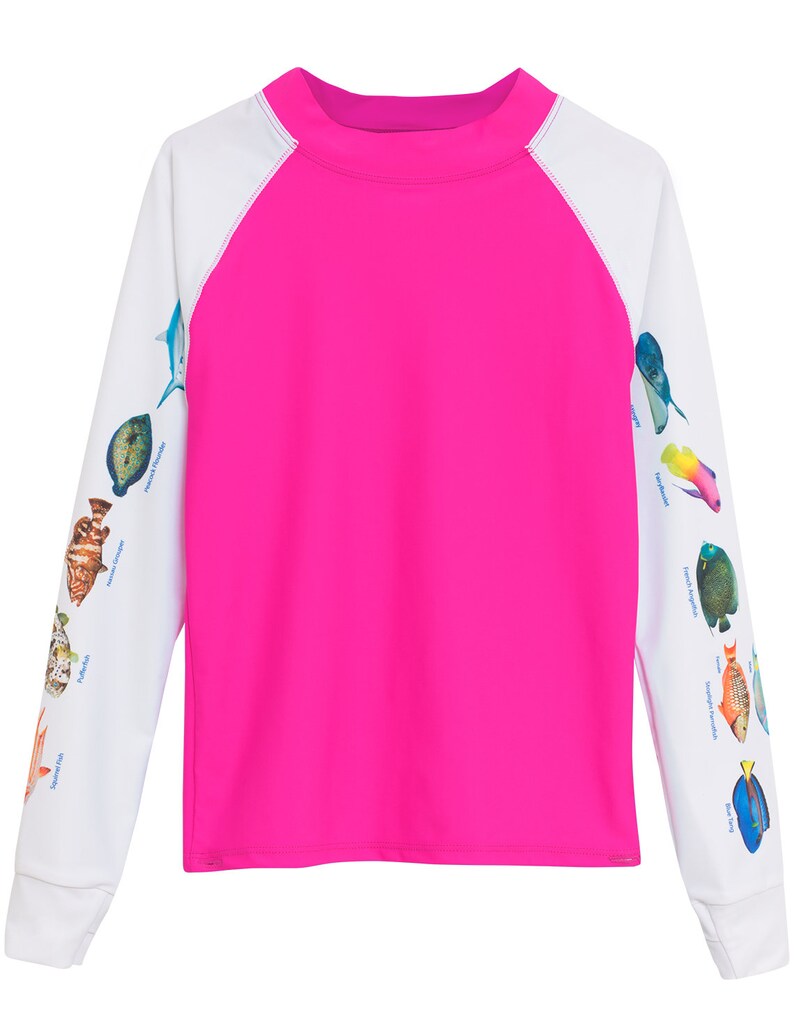 Kids Snorkel Rash Guard Caribbean Fish ID Swim Shirt UPF Etsy