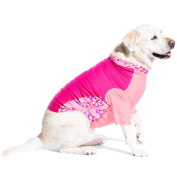 Dog Sun Shirt | UPF 50+ Sun Protection Rash Guard T-Shirt | Reef Safe | Made in USA | Cereza