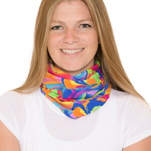 Neck Gaiter Bandana, Balaclava, Headband, Face Mask UPF 50 Sun Protection Made in USA Washable, Reusable image 3