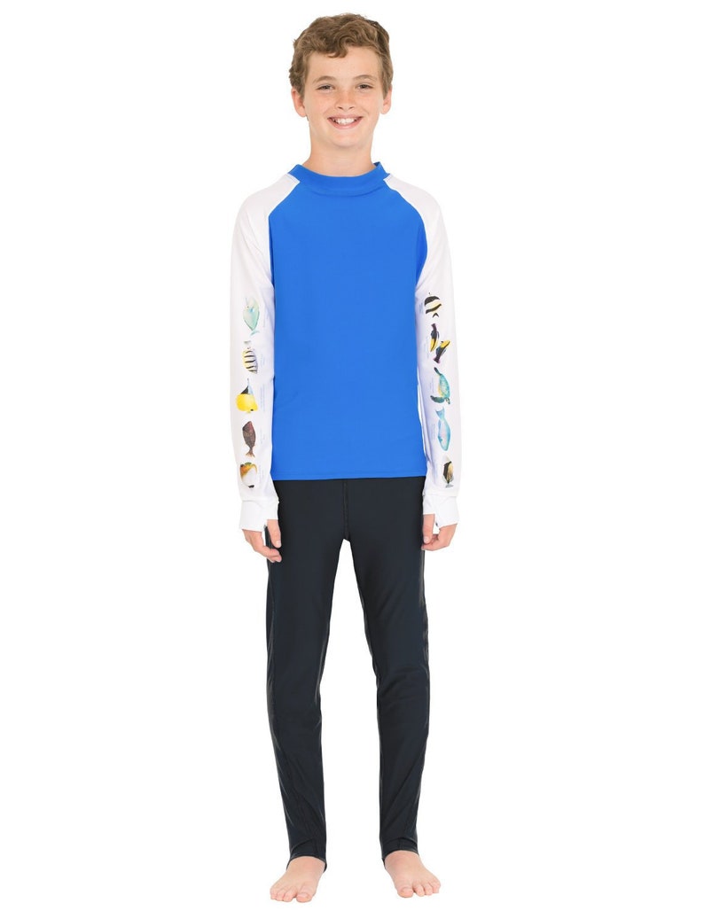 Kids Snorkel Rash Guard Hawaii Fish ID Swim Shirt UPF 50 Etsy