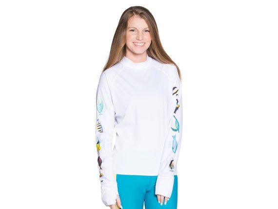 Womens Snorkel Rash Guard Hawaii Fish Id Swim Shirt Upf Etsy