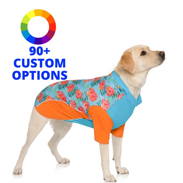Dog Sun Shirt | Custom Pick Your Colors | Dog Swim Shirt | UPF 50+ Rashguard, Sun Protection | Made in USA