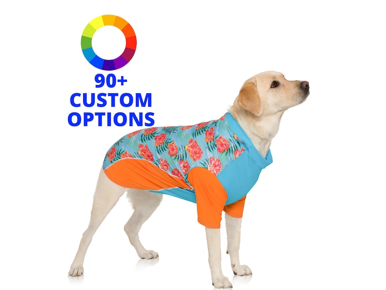 Dog Sun Shirt Custom Pick Your Colors Dog Swim Shirt UPF Etsy
