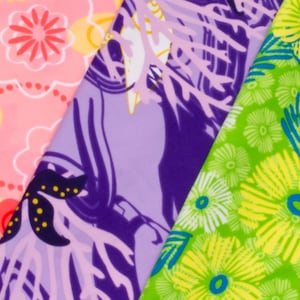 4-Way Stretch Nylon Spandex Matte Tricot Fabric | For Sportswear, Activewear, Swimwear, Dancewear, Yoga Wear | Floral Print