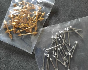 Spares! (Single) Spare standard length (16mm) retainer bars with balls or cones for hair jewellery. NOT FOR PIERCINGS