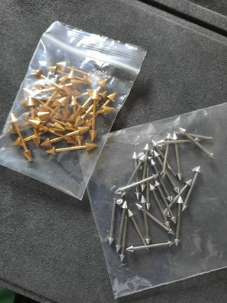 Spares Single Spare standard length 16mm retainer bars with balls or cones for hair jewellery. NOT FOR PIERCINGS image 1