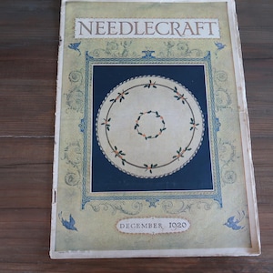 Vintage Needlecraft Magazine Dec 1920 Food Fashion Needlecrafts Ads