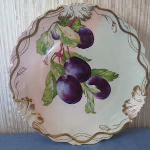 Antique Wheelock Vienna Austria Pomona Hand Painted Plate