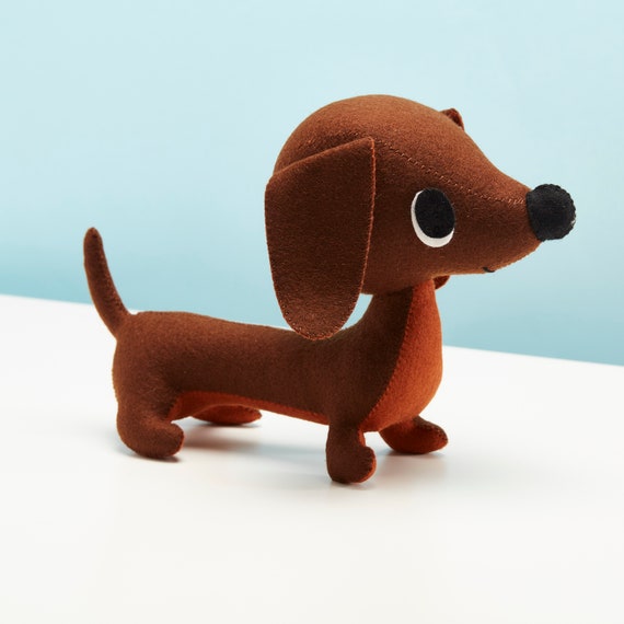Felt Dachshund, cute sausage dog