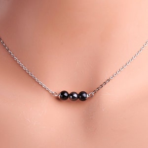 Genuine Russian Shungite black Tourmaline Hematite Empath protection necklace