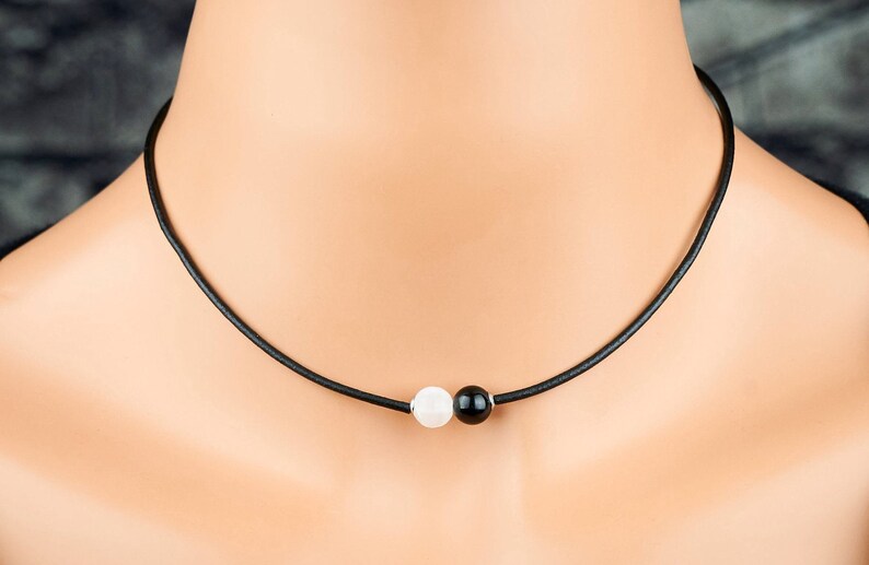 Genuine selenite black tourmaline pendant selenite black tourmaline choker selenite black tourmaline black cord stainless steel