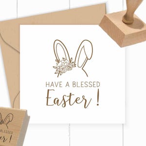 STEMPEL "Have a blessed Easter!" 40 - 100 mm als Selbstfärber | Holzstempel | Stempelgummi für deine OsterPost, OsterGeschenke, DIYProjekte