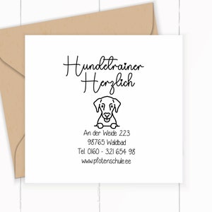 großer Stempel für Tierarzt-Praxis / Tier-Heilpraktiker / Hundetrainer / 41 oder 50 mm groß / Selbstfärber oder Holzstempel
