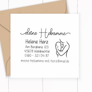 STEMPEL für Hebammen und Geburtshelfer "Babyglück" paßt perfekt ins Mutterpass-Feld/ Selbstfärber/ Holzstempel/ jetzt auch mit blauer Tinte!