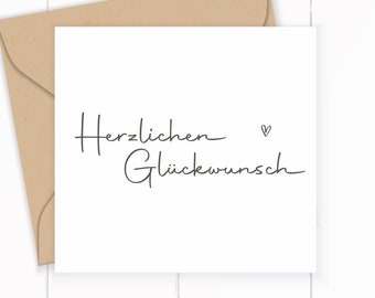 "Congratulations" stamp, 40, 60 or 80 mm wide / self-inking / wooden stamp / optional with ink pad / rubber stamp