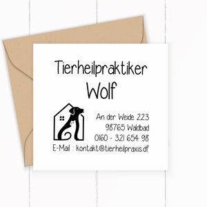 grote stempel voor dierenartsenpraktijken / dierenalternatievenbeoefenaars / hondentrainers / 41 of 50 mm groot / zelfinktende of houten stempel