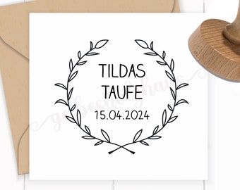 SELLO personalizado para tarjetas de invitación para bautizo/confirmación/comunión/bendición/boda/bodas de plata/aniversario