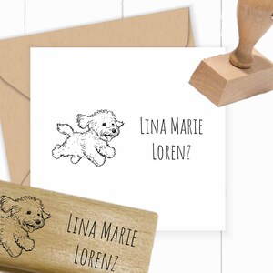 TIMBRO con nome per la scuola dell'infanzia, i-Männchen, gli alunni della prima elementare, gli studenti che iniziano la scuola ca. 60 x 25 mm come timbro autoinchiostrante/in legno/blocchetti