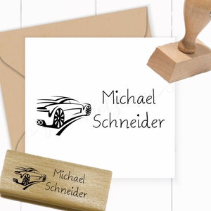 TIMBRO con il nome desiderato per i-Männchen, alunni della prima elementare, alunni per l'iscrizione a scuola ca. 59 x 22 mm come timbro autoinchiostrante / in legno / blocco