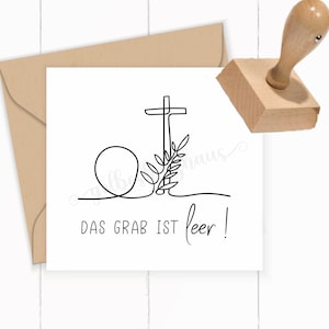 STEMPEL "Das Grab ist leer!" als Selbstfärber / Holzstempel / Stempelkissen / Stempelgummi für deine OsterPost, OsterKarten, OsterGeschenke