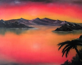 tropical sun oil painting by William Beattie