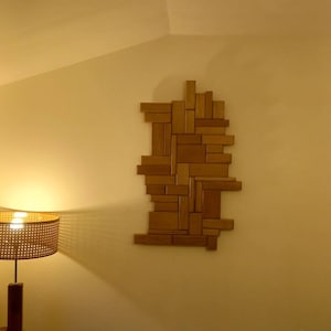 Decorative mixed timber wallart, wooden wall covering, mosaic, 3d wood art, wooden sculpture, modern art, wood home decor