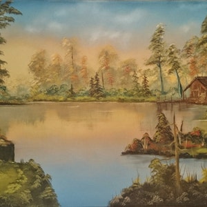 Original art, oil painting, canvas painting, wall art, original painting, hand painted traditional art, landscape .