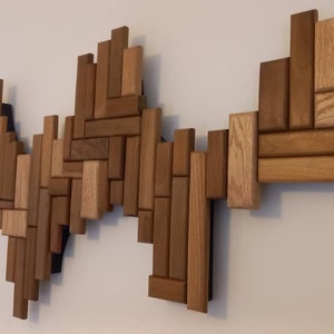 Decorative mixed timber wallart, wooden wall covering, mosaic, 3d wood art, wooden sculpture, modern art, wood home decor