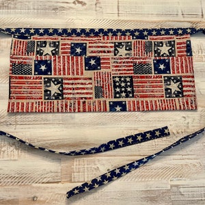 Servers Apron, Patriotic Print, 4th of July Waitress Apron