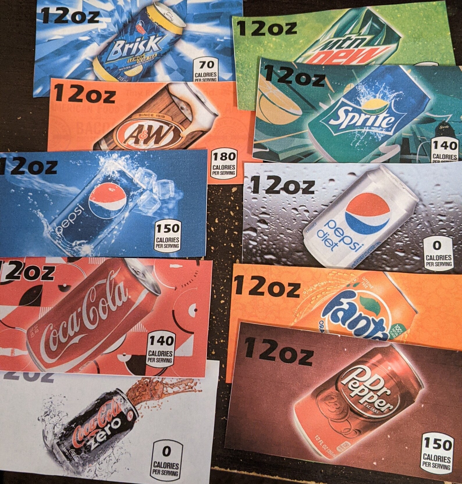 Vending Machine Drink Tabs, Soda, Drink Machine, Labels for Vending