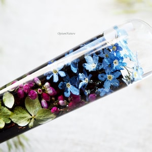 Resin wood hair stick with real flowers Green Hair fork Wooden hair fork  Bun holder Hair pin Pink heather Hair stick Terrarium hair stick