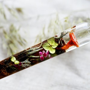 Real mushrooms Hair stick Moss Hair fork Wooden hair fork Hair slide Forest Chanterelle Hair stick resin Epoxy wood jewelry Wood jewelry