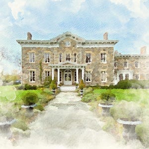 Custom Watercolor Rendering - Wedding Venue