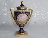 Royal Vienna Porcelain Vase Amphora Old Porcelain Vienna Porcelain Austria Vase Lid Vase