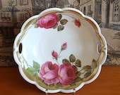 Reinhold Schlegelmilch Tillowitz Silesia Bowl Rose Dekor Antique Bowl Germany