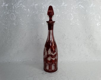 Bleikristall Gläser Römer alt Likör Gläser In der Farbe Granat .