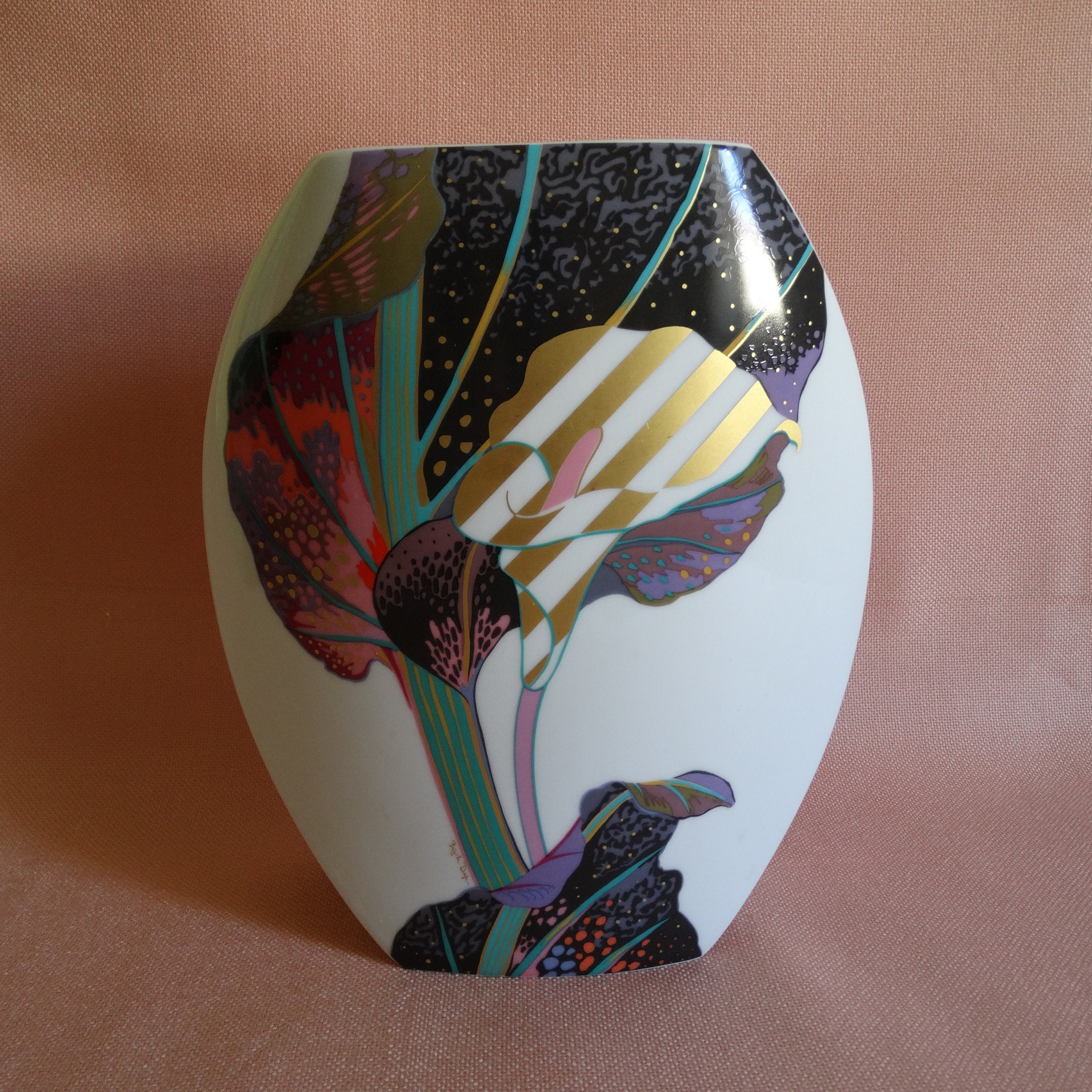 Rosenthal J.V.D. Vaart porcelain flower motif porcelain Etsy