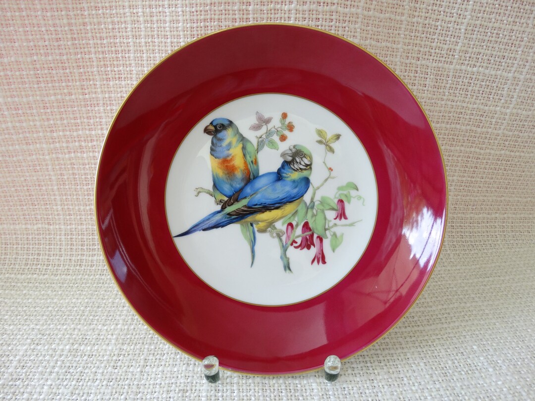 AK Kaiser Alka Kunst Wandteller Teller Papagei Vogel Motiv Etsy 日本