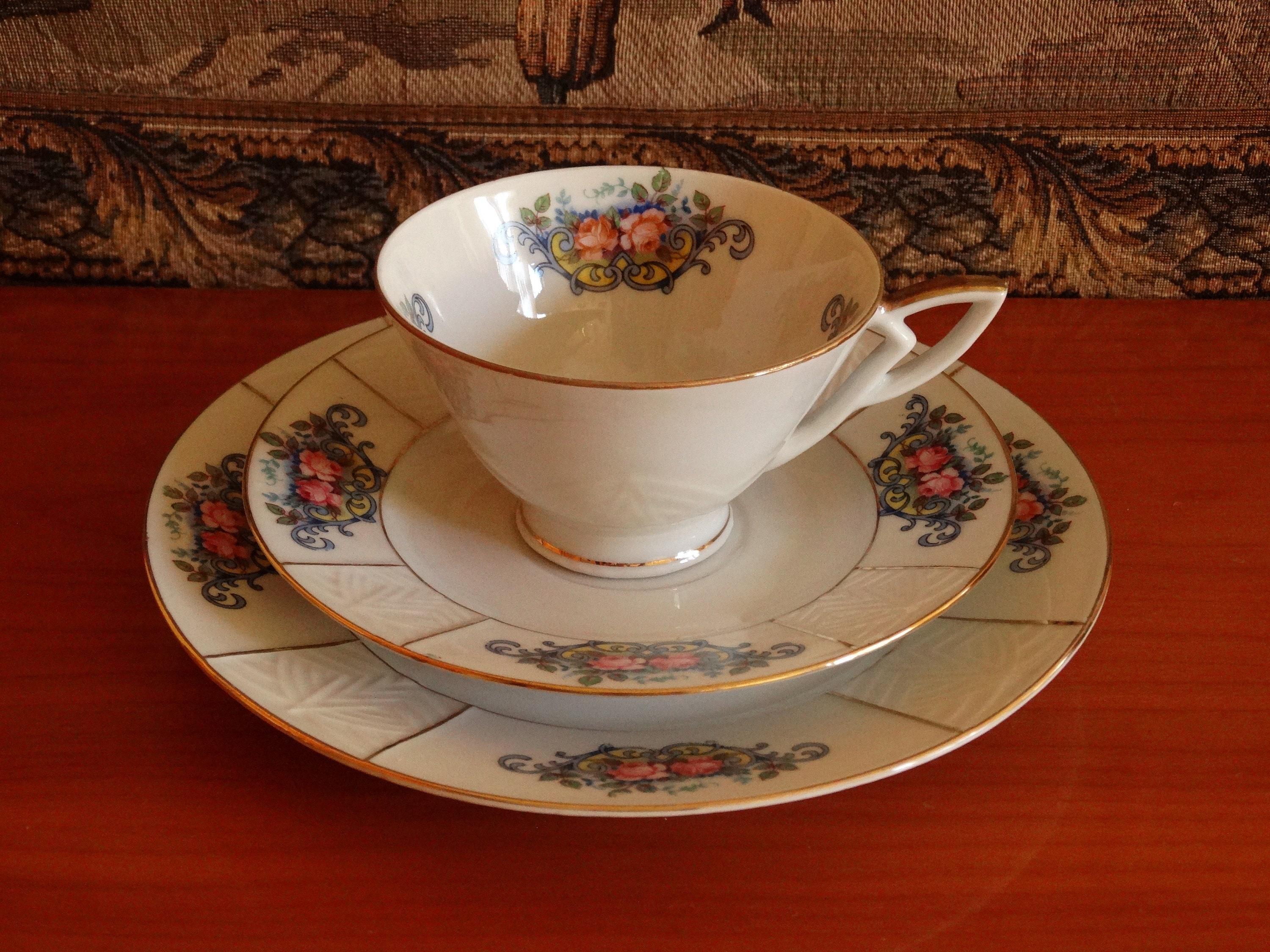 Bareuther Teacup Tea Cover Gold Porcelain Vintage Coffee Cup Etsy