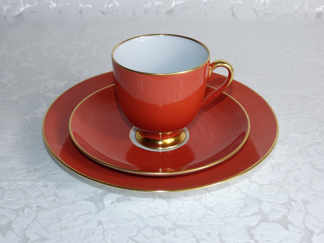 Fuerstenberg Tea Set Tea Cup Saucer Cake Plate Dessert Plate Etsy