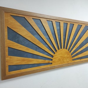 Sunrise Wall Decor, Headboard, Boho Decor, Minimalist Wall Art, Wooden Wall Hanging, Living Room and Bedroom Decor